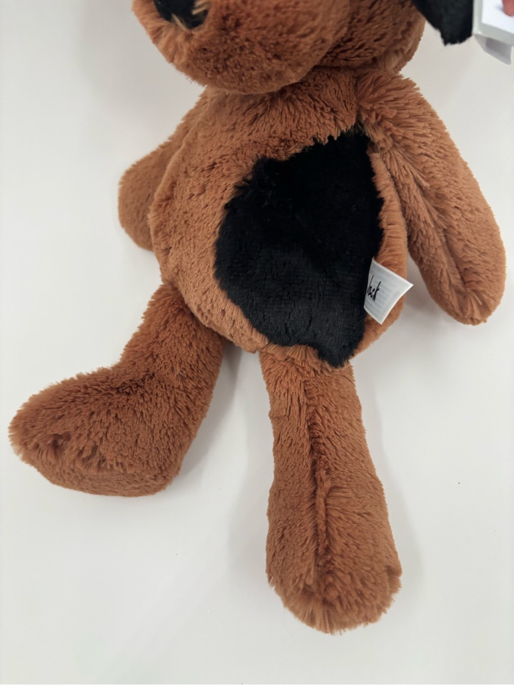 Jack the Dog Soft Plush Brown & Black Dog Toy - Picture 4 of 6